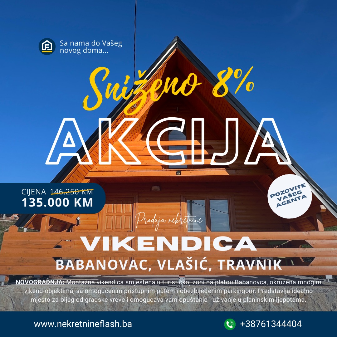 Vikendica - TRAVNIK - Vlašić / Babanovac